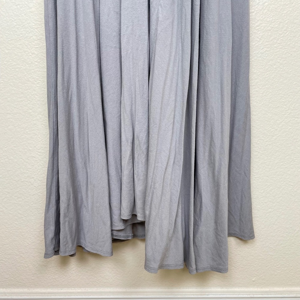 Free People Beach Dress Sz M Maxi Minimalist Jersey Elegant Stretchy Modest Boho - Picture 9 of 10